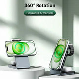 3 in 1 Magnetic Wireless Charging Station MagSafe Charger Stand
