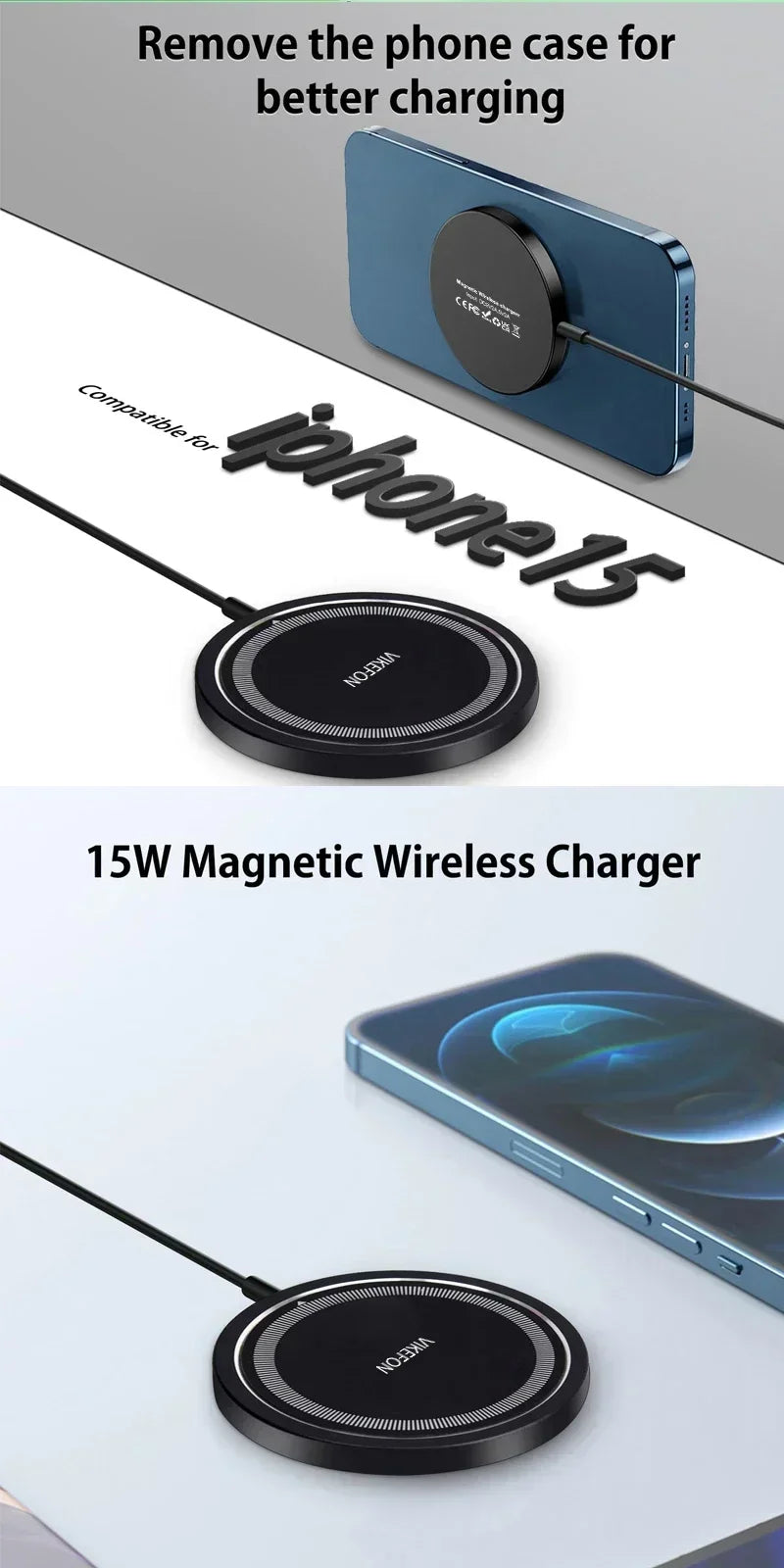 100W Magnetic Wireless Charger Pad