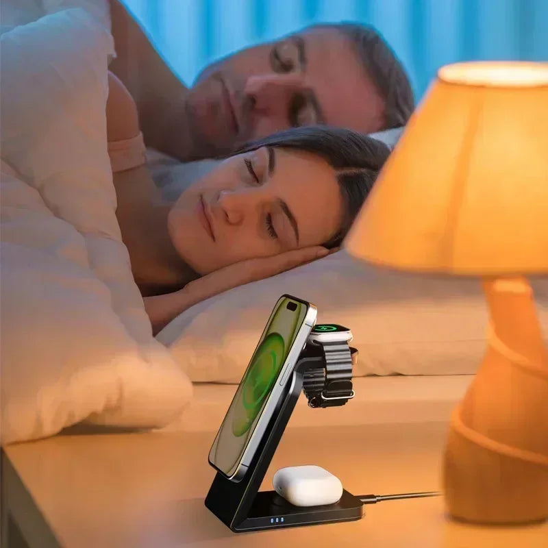 3 in 1 Magnetic Wireless Charging Station MagSafe Charger Stand