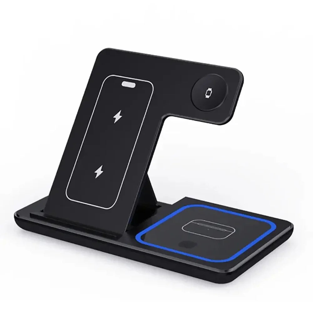 30W 3 in 1 Foldable Magnetic Wireless Charger Stand