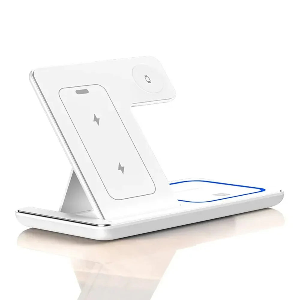 30W 3 in 1 Foldable Magnetic Wireless Charger Stand