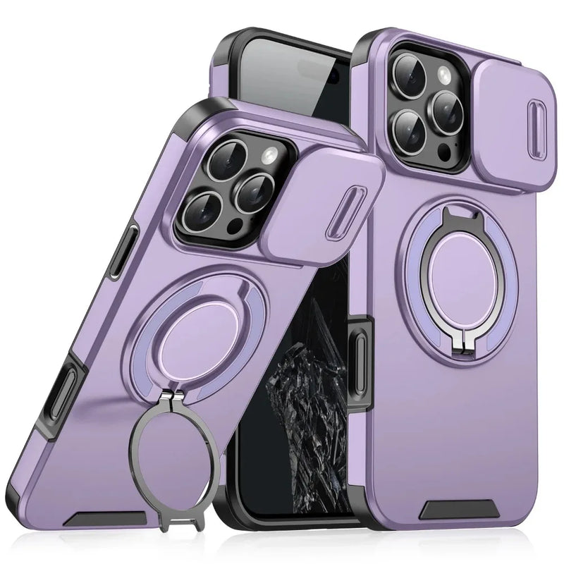 Heavy-Duty Rugged Armor Magnetic Bracket Case