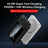 MagSafe Power Bank - 15W Magnetic Wireless Charger with PD Fast Charge