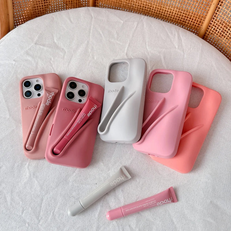 RHODE Liquid Silicone Lipstick Holder iPhone Case