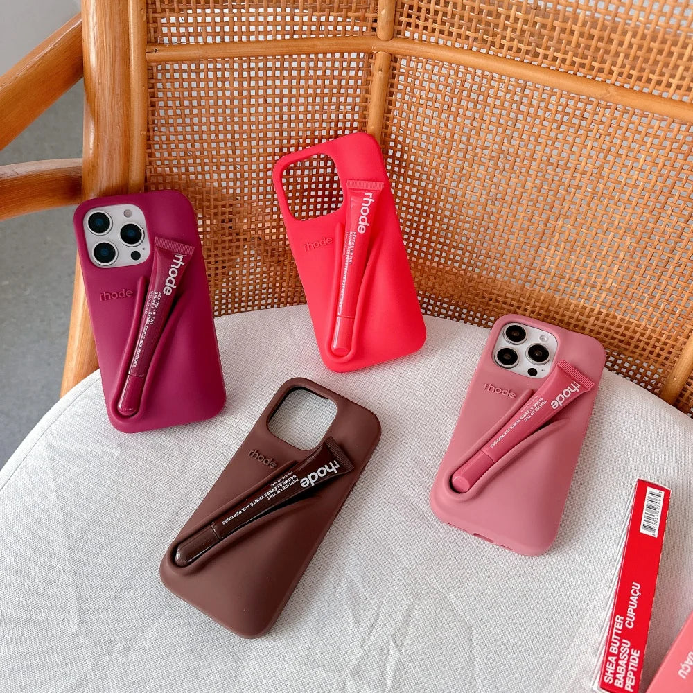 RHODE Liquid Silicone Lipstick Holder iPhone Case