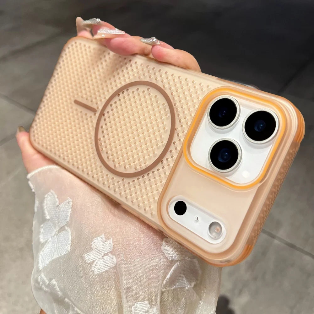Iphone 12-17 Series Ultra Thin Cooling Wireless Charge Case