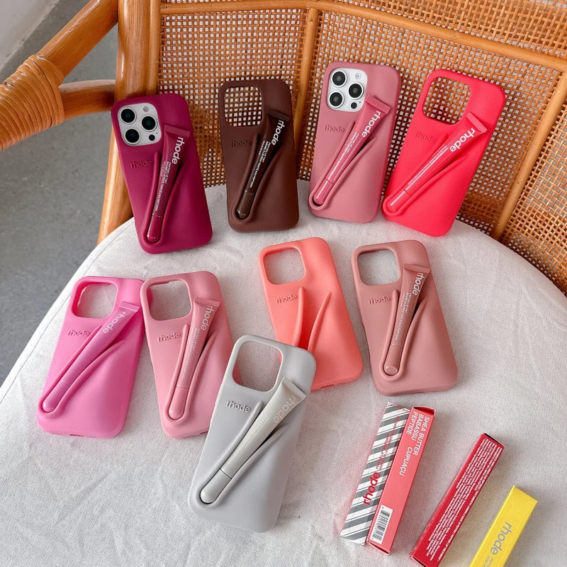 RHODE Liquid Silicone Lipstick Holder iPhone Case