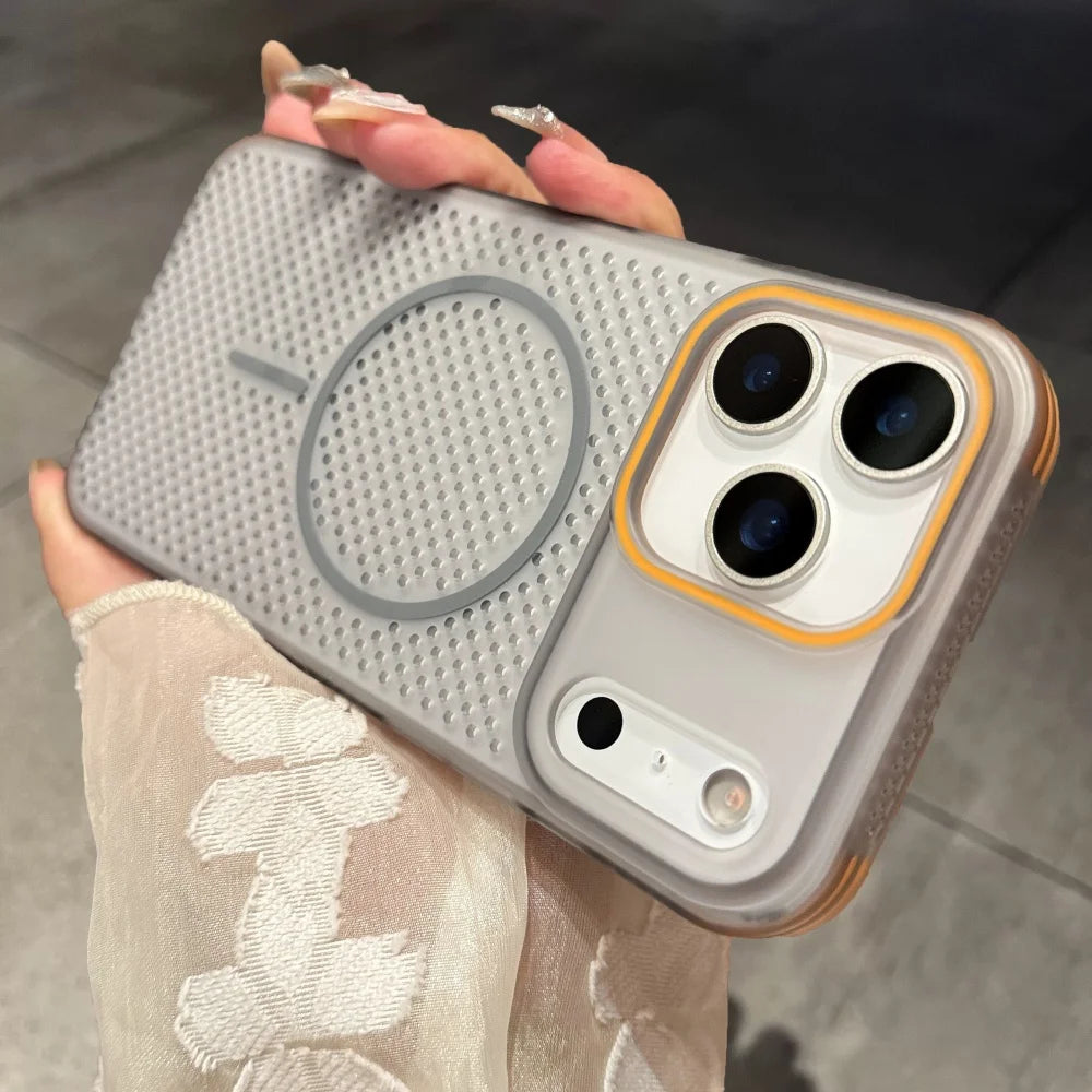Iphone 12-17 Series Ultra Thin Cooling Wireless Charge Case