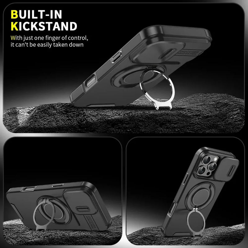Heavy-Duty Rugged Armor Magnetic Bracket Case