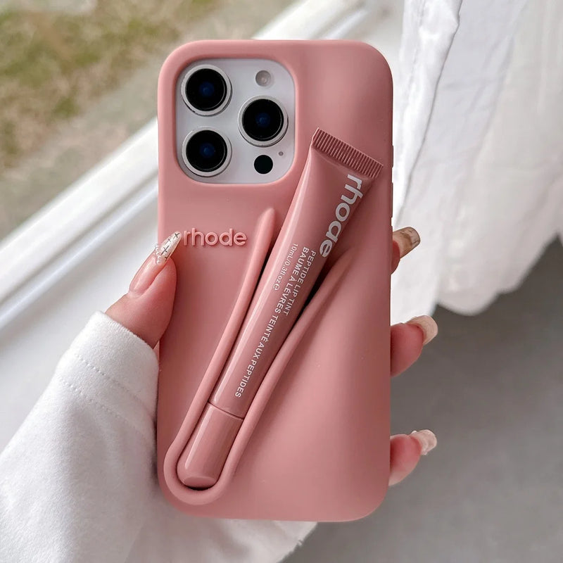 RHODE Liquid Silicone Lipstick Holder iPhone Case