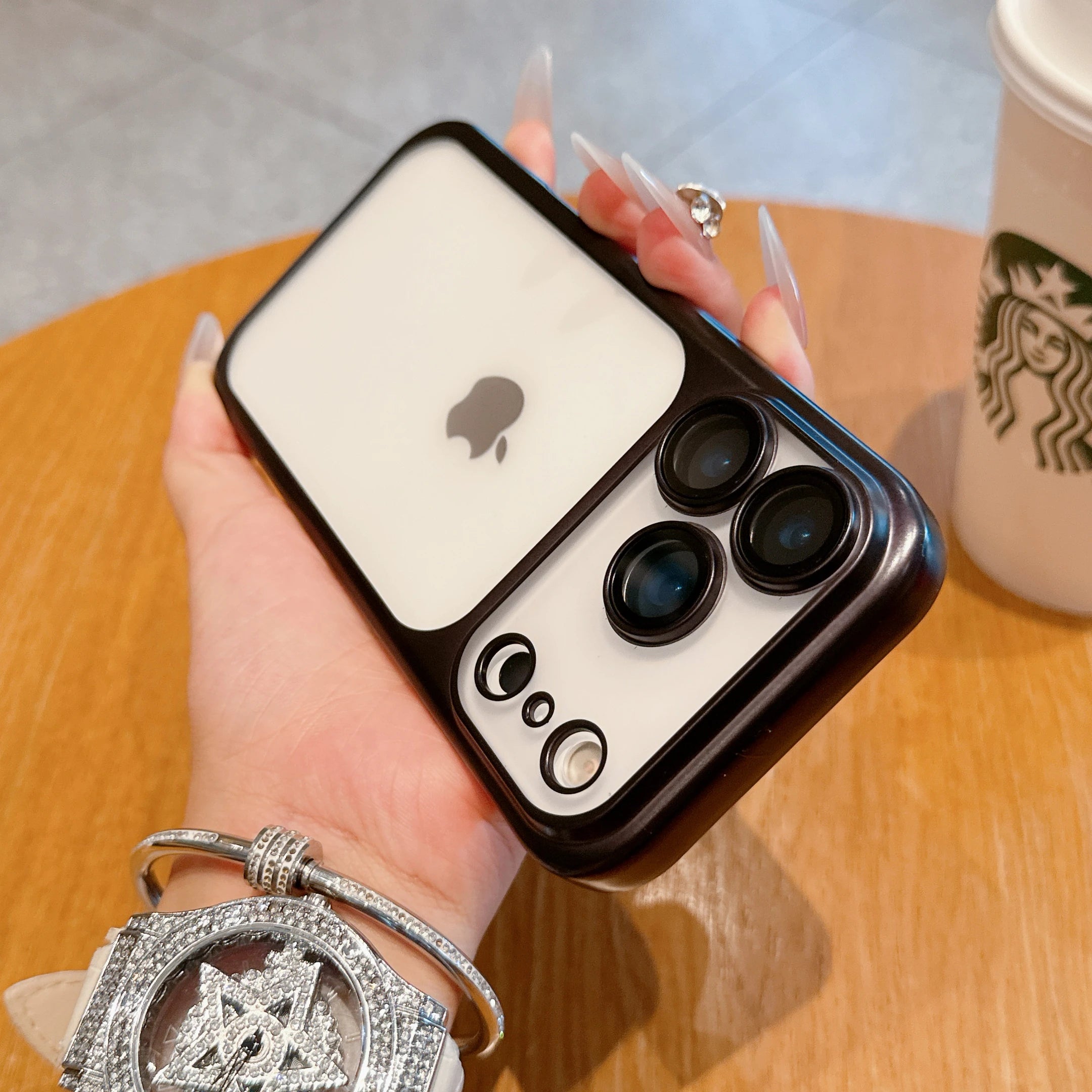 Transparent Plating Frame Case