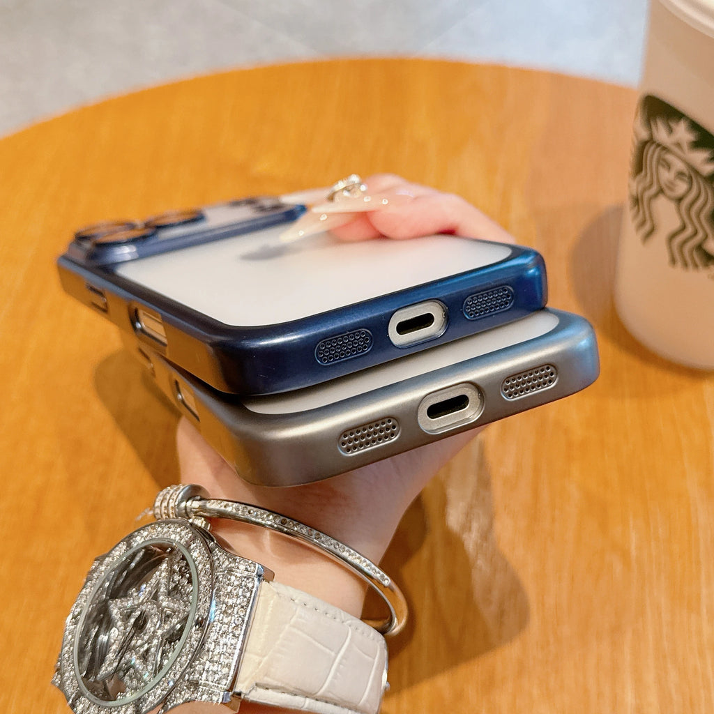 Transparent Plating Frame Case